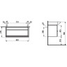 Шкафчик под раковину LAUFEN СASE FOR PALACE, 1 выдвижной ящик, глянцевый белый 4.0125.1.075.475.1